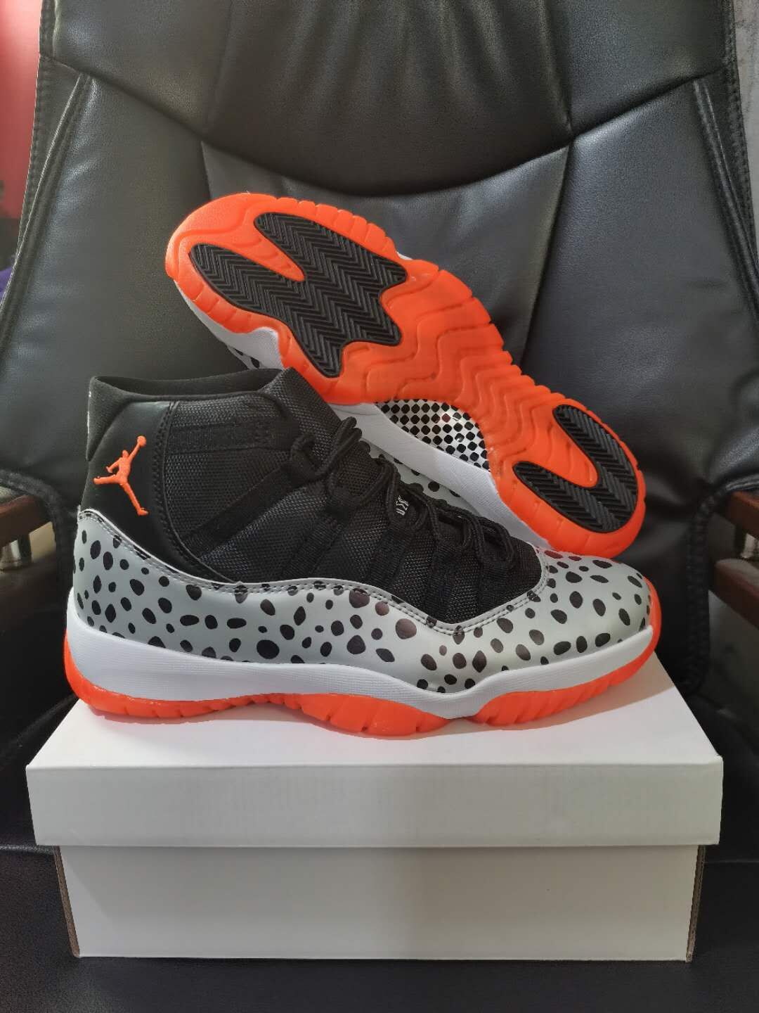 jordan black and orange shoes