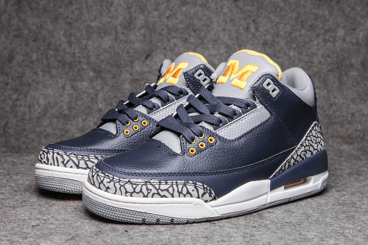 blue and yellow jordan 3