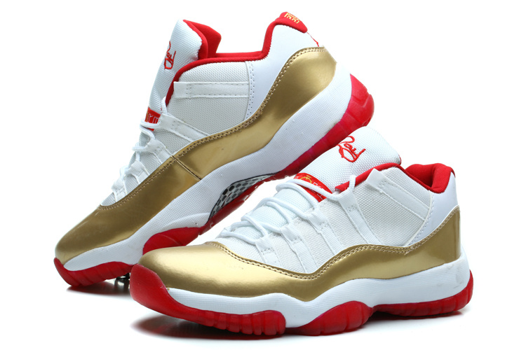 red white and gold jordan 11 release date