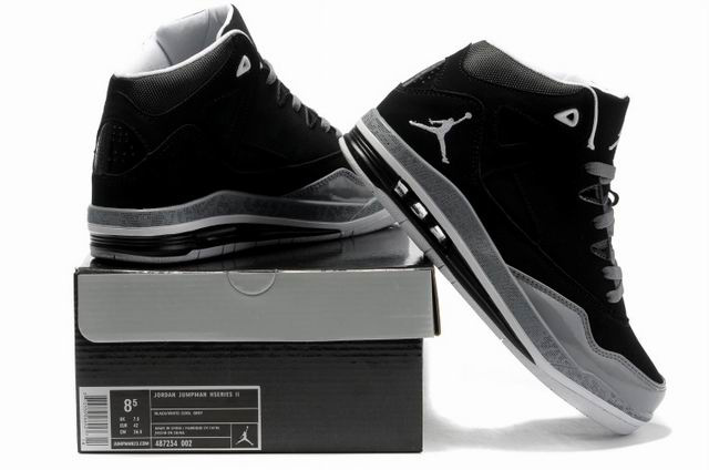 Cheap Jordan Jumpman H Series II Black Grey White Shoes