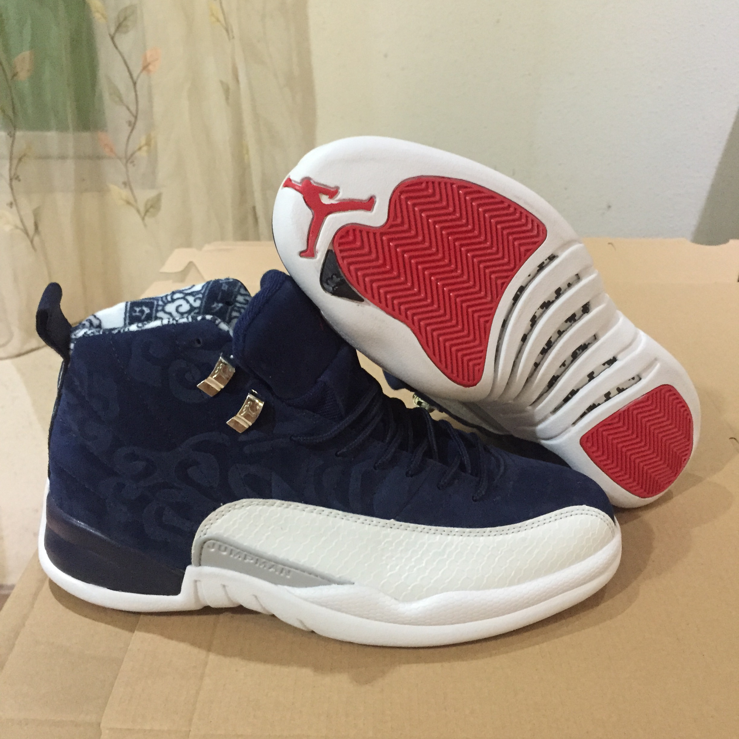 jordan 12 red white and blue