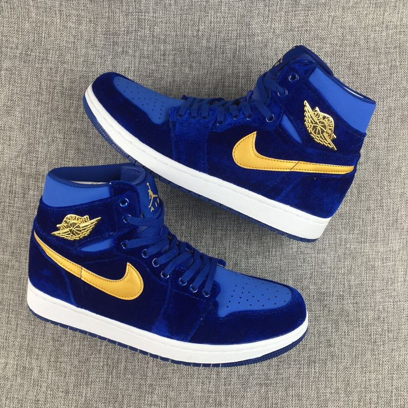 jordan blue and yellow shoes