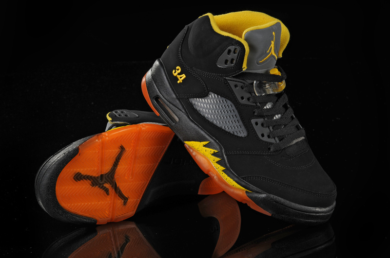 Authentic Jordan 5 Retro Black Orange 