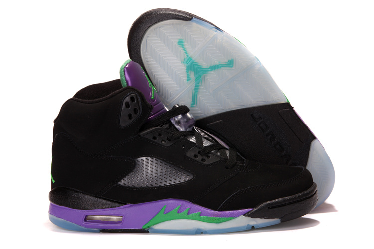 2013 Air Jordan 5 Black Purple Shoes