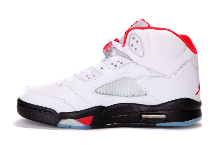 2013 Air Jordan 5 White Black Red Shoes