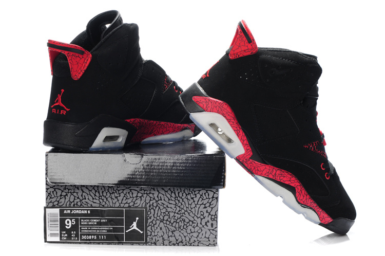 jordan trainers black and red
