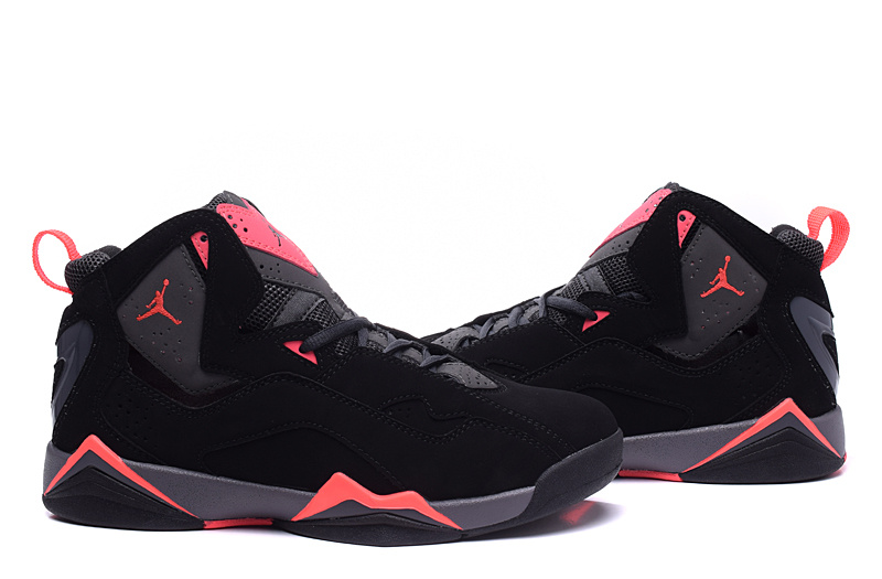 black and red jordan 7s