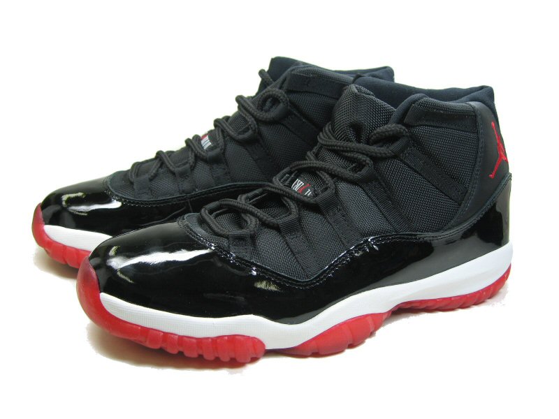 Jordan 11 Retro black varsity red white shoes