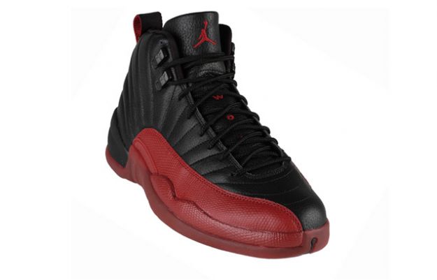 Jordan 12 Retro playoffs black varsity red shoes