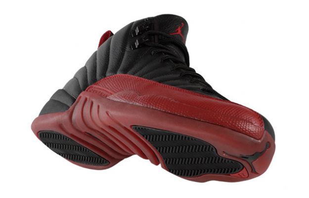 Jordan 12 Retro playoffs black varsity red shoes