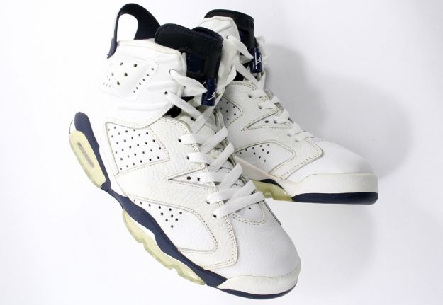 Jordan 6 Retro white midnight navy shoes